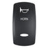 Pacer Actuator - 'HORN' f/V Series Contura Switches - Black - Laser Etched (Top/Bottom Light) [EV2LE-HRN]