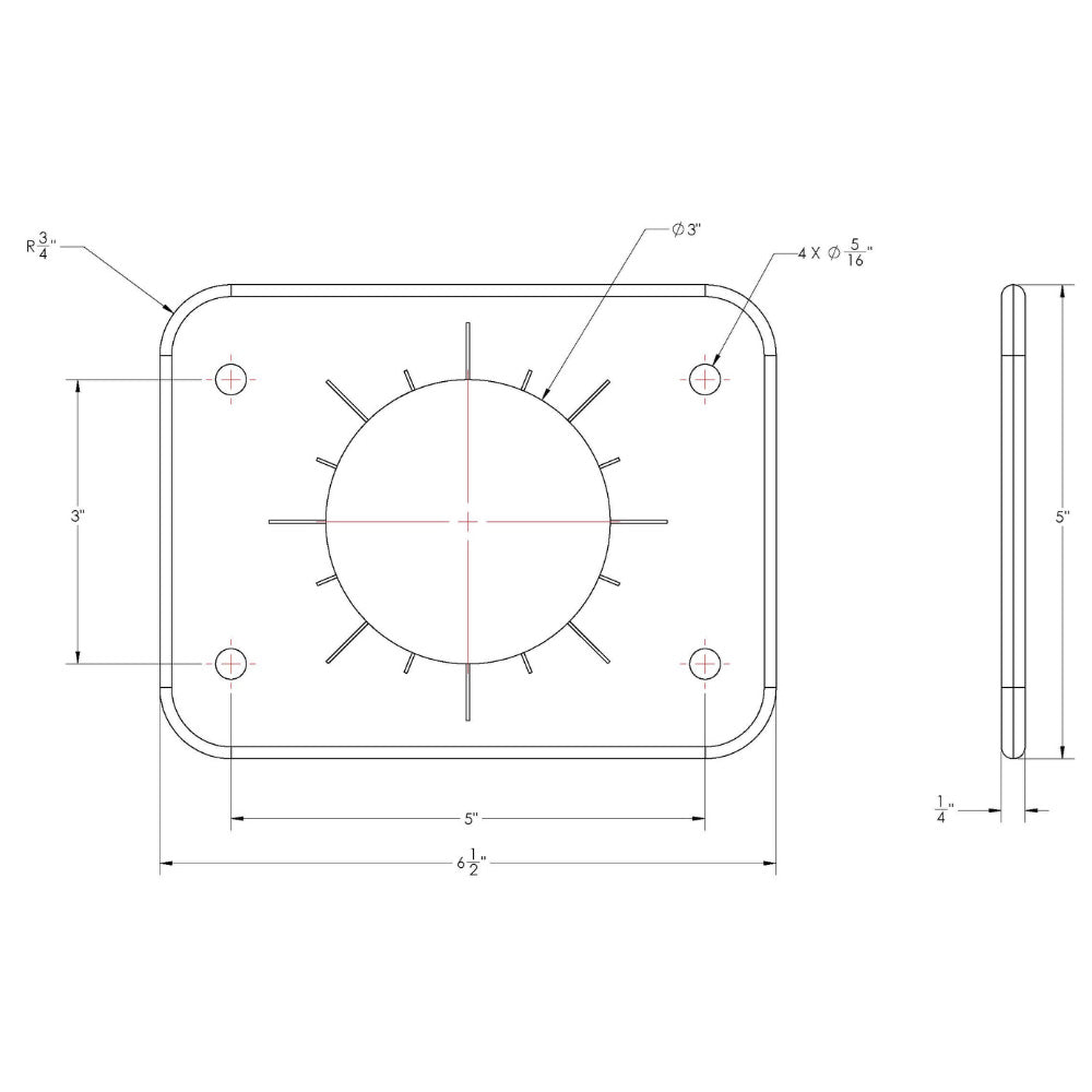 TACO Grand Slam 300 Universal Backing Plate f/GS-300  GS-390 - Pair [BP-0300BSY-1]