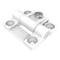 Southco Adjustable Torque Hinge, Symmetric, Medium Size, Acetal Copolymer, Natural, White [E6-10-301-10]