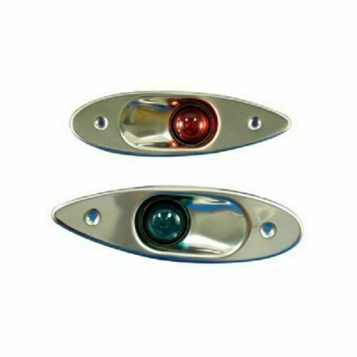 Marpac 7-0095 Boat Side Lights – Flush Mount Tear Drop, Stainless Steel Navigation