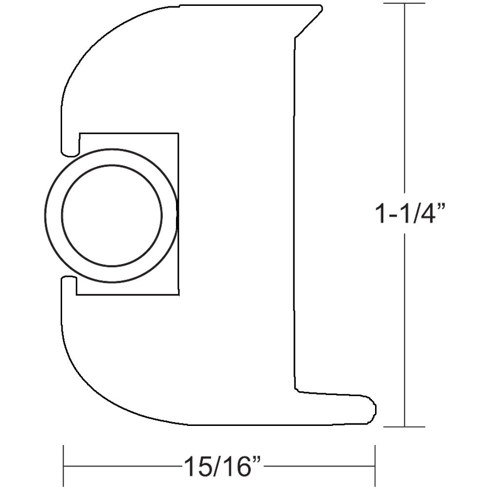 TACO Flex Vinyl Rub Rail Kit - White w/White Insert - 50' [V11-3447WWK50-2]