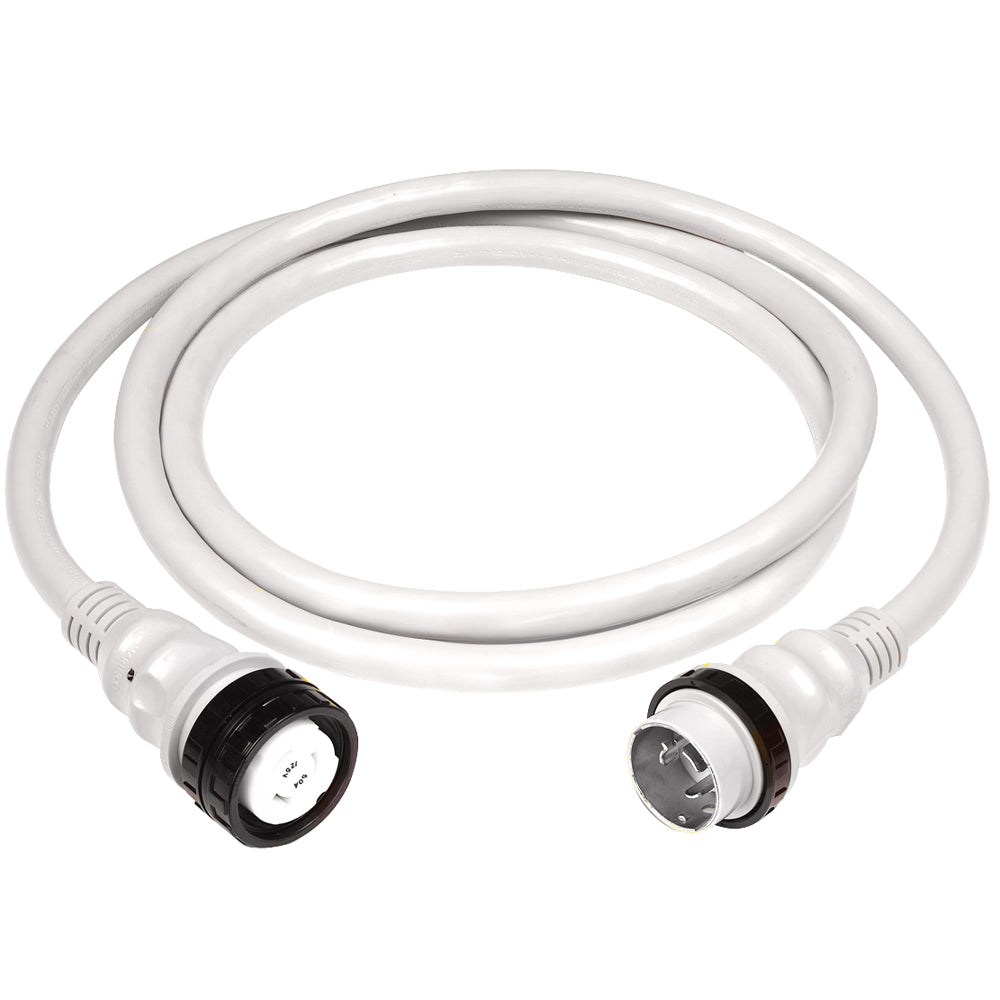 Marinco 50Amp 125/250V Shore Power Cable - 25' - White [6152SPPW-25]