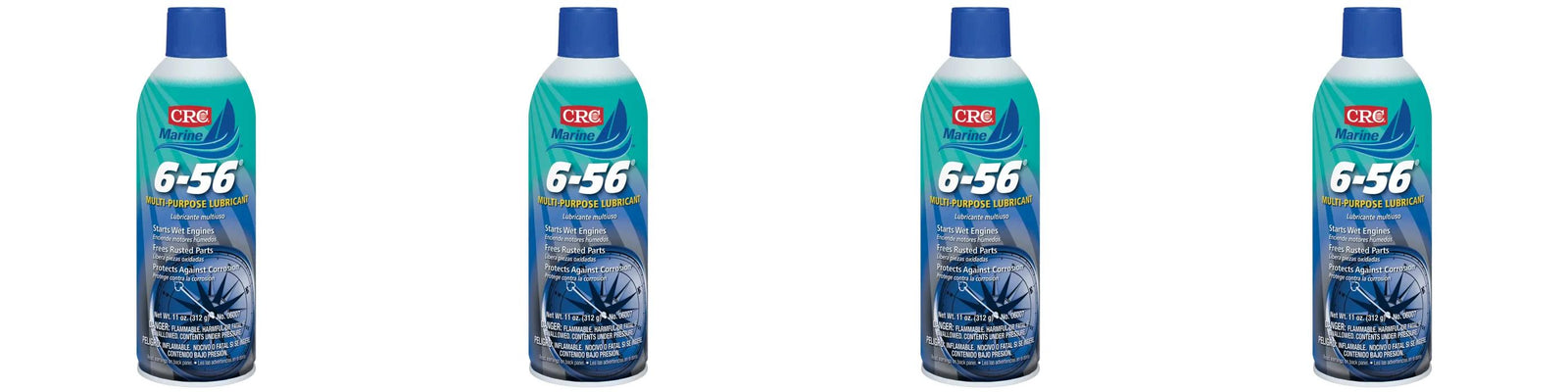 CRC 6-56 Multi-Purpose Marine Lubricant - 4 Pack (11 oz each) - Rust & Corrosion Protection