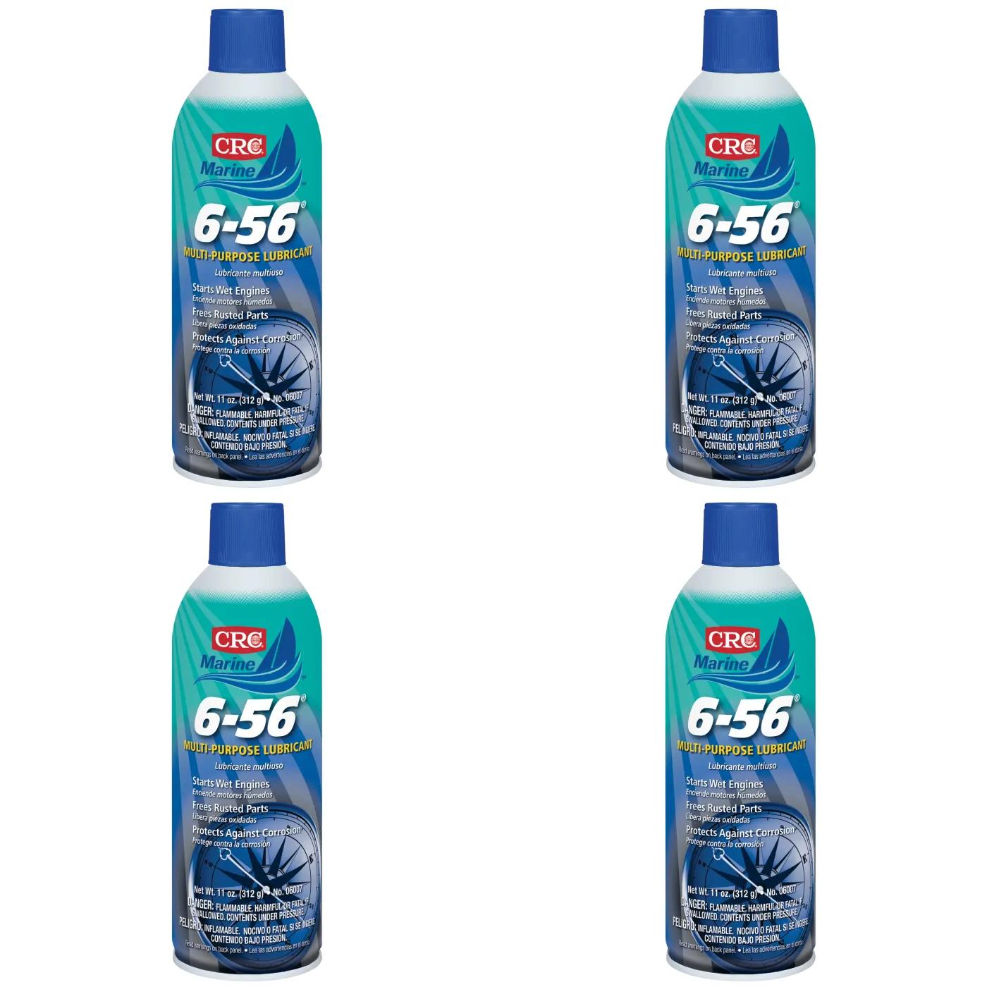 CRC 6-56 Multi-Purpose Marine Lubricant - 4 Pack (11 oz each) - Rust & Corrosion Protection
