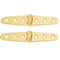 Whitecap Strap Hinge - Polished Brass - 6" x 1-1/8" - Pair [S-0605BC]