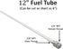 Boat Marine Fuel Tank Pick-Up 12" - 1/4" NPT Aluminum Fitting, 3/8" ID Tube