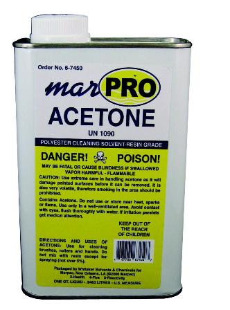 Marpro Acetone – 1 Quart (32oz) Brush, Roller, Molds Cleaner (6-7450)