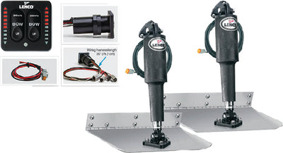 COMPLETE STANDARD MOUNT ELECTRIC TRIM TAB KITS W/SWITCH-12 VOLT (LENCO)