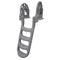 Dock Edge Stand-Off Flip-Up Polyethylene Roto Molded 4-Step Dock Ladder - Grey [2084-F]