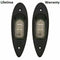 Marpac 7-6596 Boat Marine LED Red Green Side Lights - Flush Mount Shark Eye Black