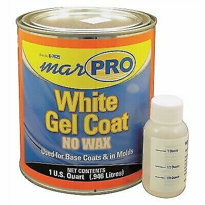 Marpro Gel Coat White NO Wax – 1 Quart (6-7625) Boat Fiberglass Coating