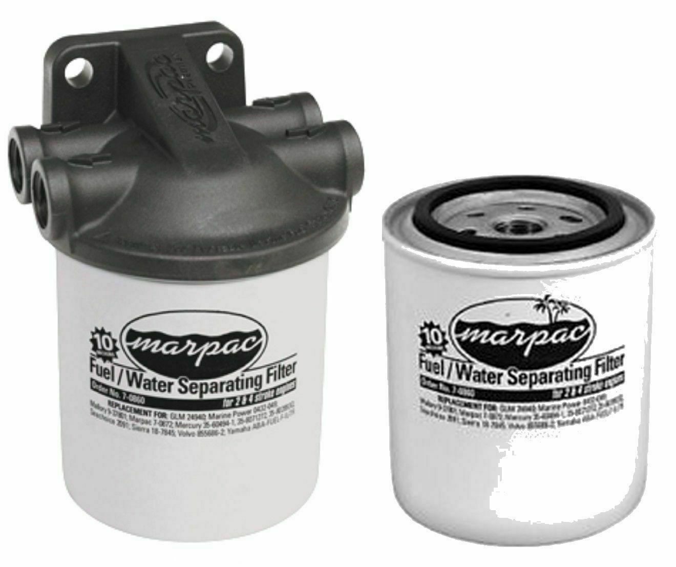 Marpac Fuel Water Separator Kit w/ Aluminum Head - Includes 2 Filters - 7-0873