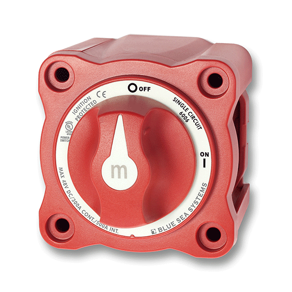 Blue Sea Systems 6006 m-Series Battery Switch, 2 Position, On-Off, 300A, 48V