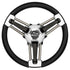 Schmitt Marine Burano Wheel 14" 3/4" Tapered Shaft Black Polyurethane w/Stainless Spoke Includes Center Cap/Nut [PU1051B1-04R]