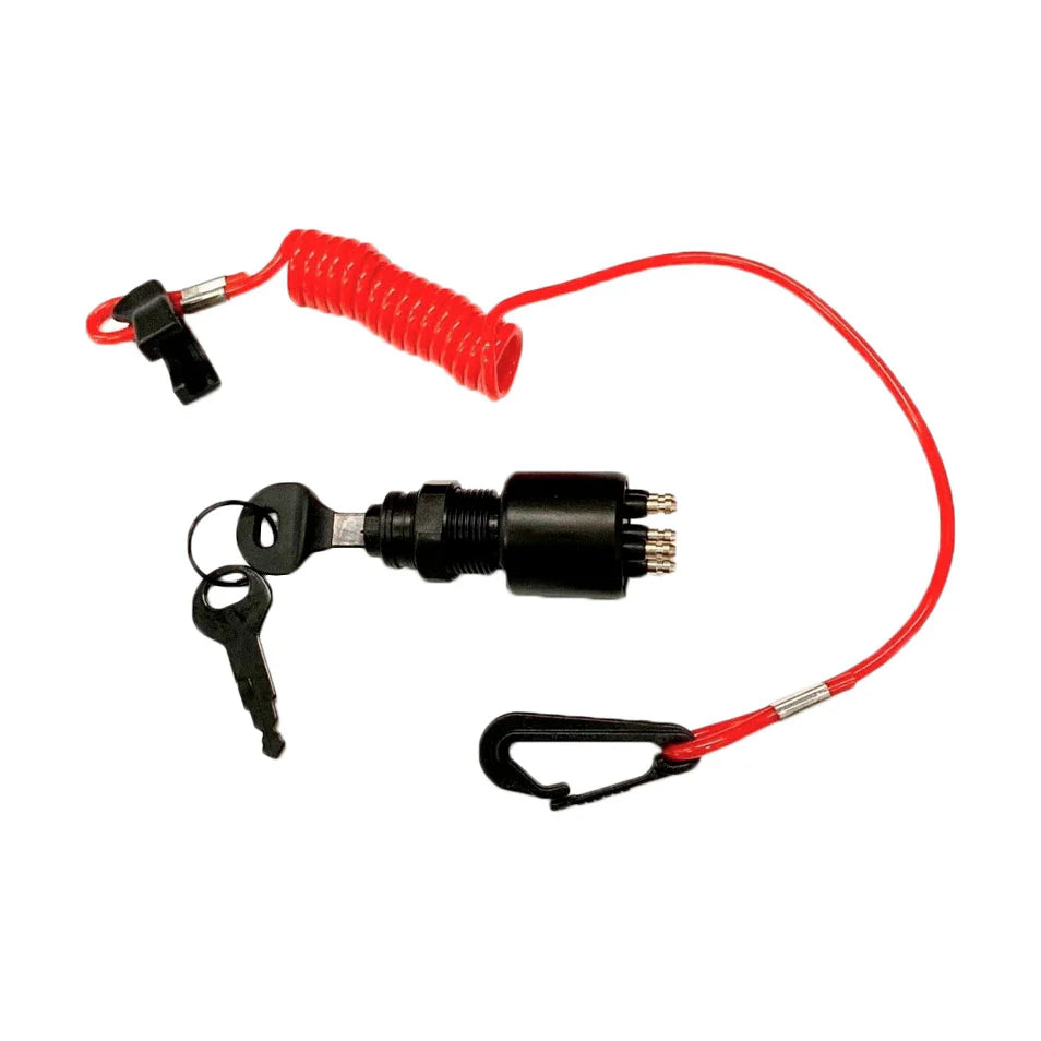 OMC BRP Johnson Evinrude Ignition Switch & Lanyard 5005801 - 1996 & Up