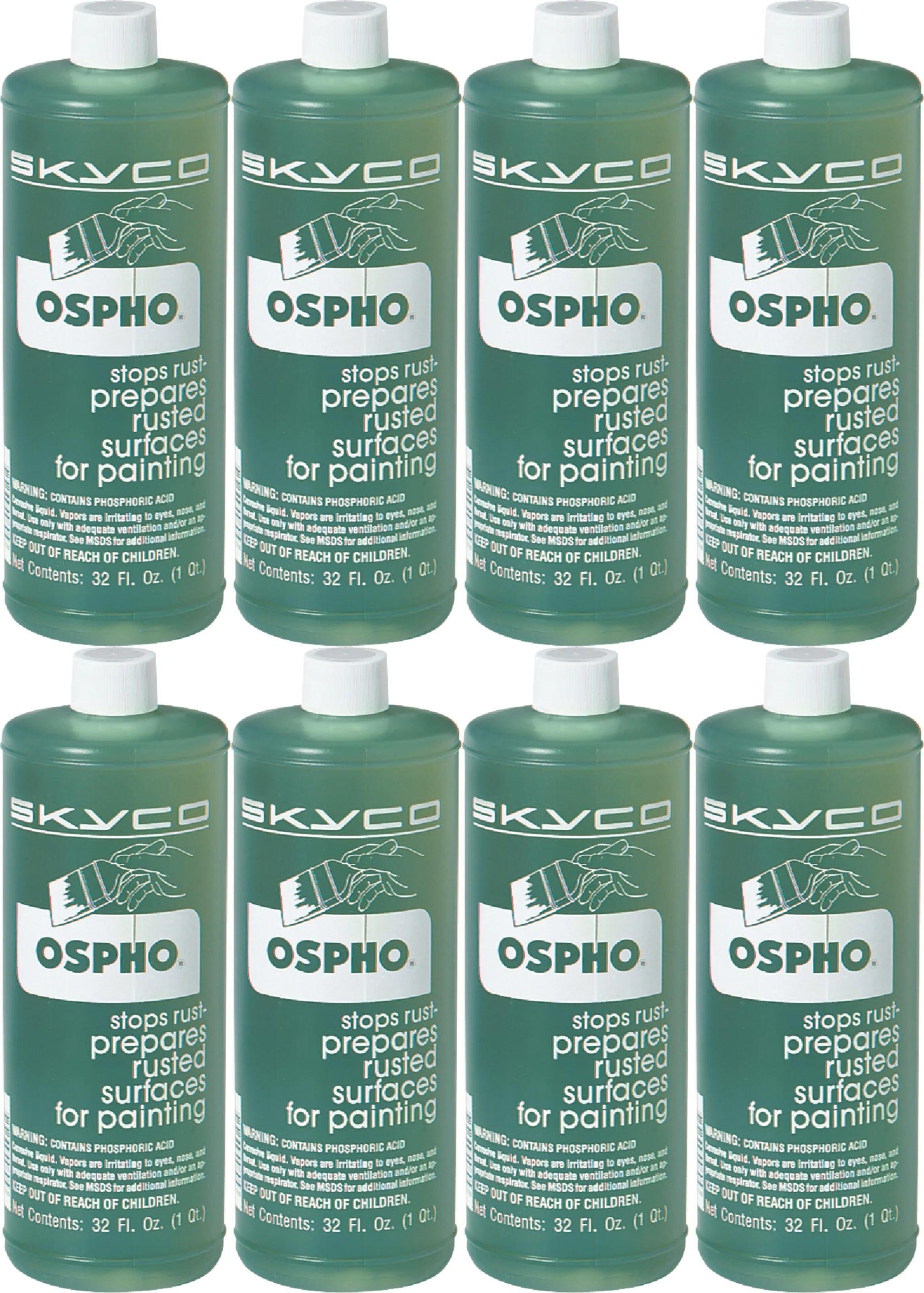 Ospho 605 Metal Treatment - 8 Pack (32oz each) - Rust Converter & Surface Prep