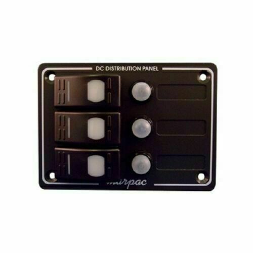 Marpac 7-0514 Boat 3 Gang Rocker Switch Power Panel – Marine Aluminum, Water Resistant