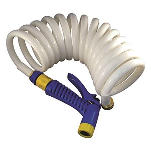 Marpac Marine Boat Coiled Washdown Hose with Nozzle 1/2
