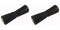 2-Pack 10" Boat Trailer Keel Roller - Black Rubber with Steel Sleeve & Nylon Bushings