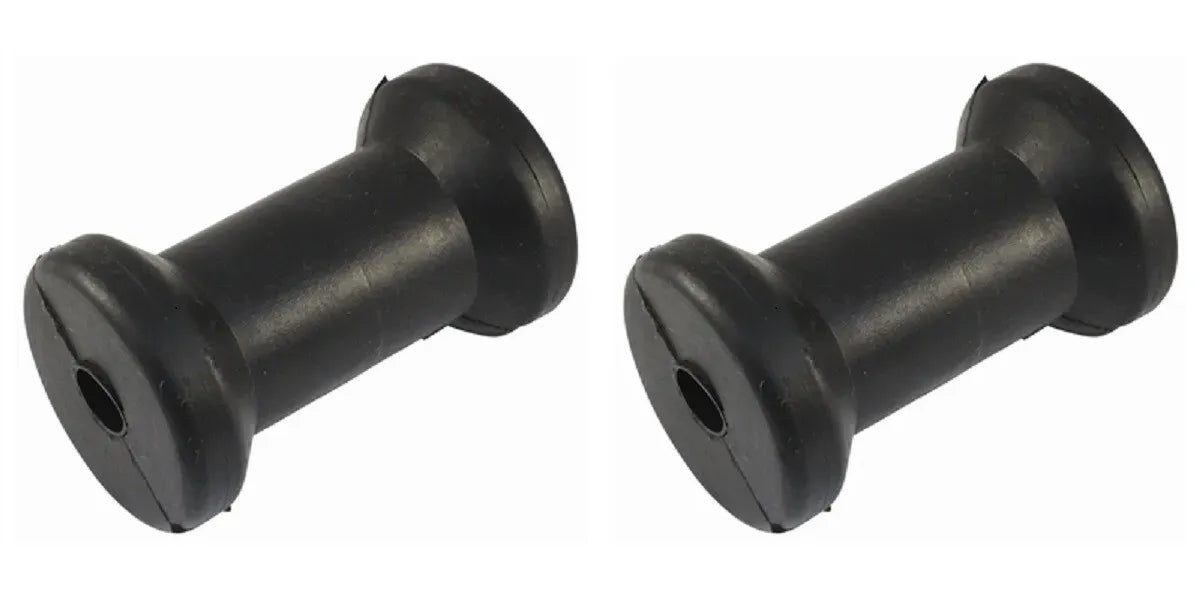 2-Pack Tough Guy Marpac 7-1875 5" Boat Trailer Spool Roller - Black Rubber, 5/8" Shaft