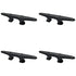 4 Pack Black 6" Nylon Cleat Boat Marine Dock Anchor Line Rope Tie-Down RV ATV