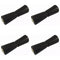 4-Pack 10" Boat Trailer Keel Roller - Black Rubber with Steel Sleeve & Nylon Bushings