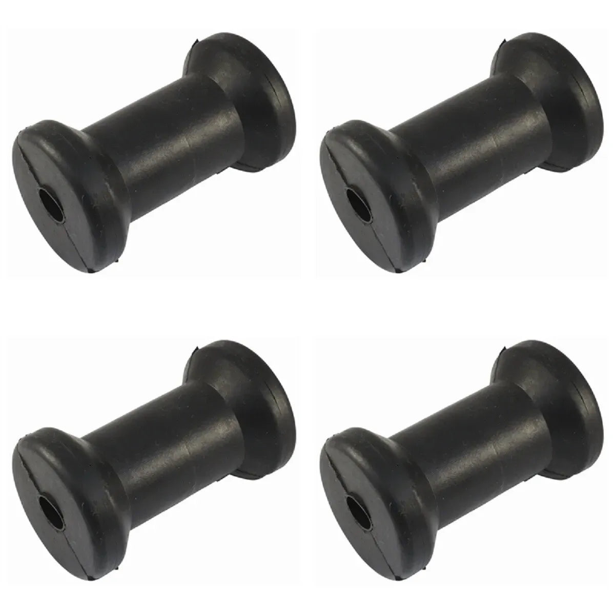 4-Pack Tough Guy Marpac 7-1875 5" Boat Trailer Spool Roller - Black Rubber, 5/8" Shaft