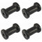 4-Pack Tough Guy Marpac 7-1875 5" Boat Trailer Spool Roller - Black Rubber, 5/8" Shaft