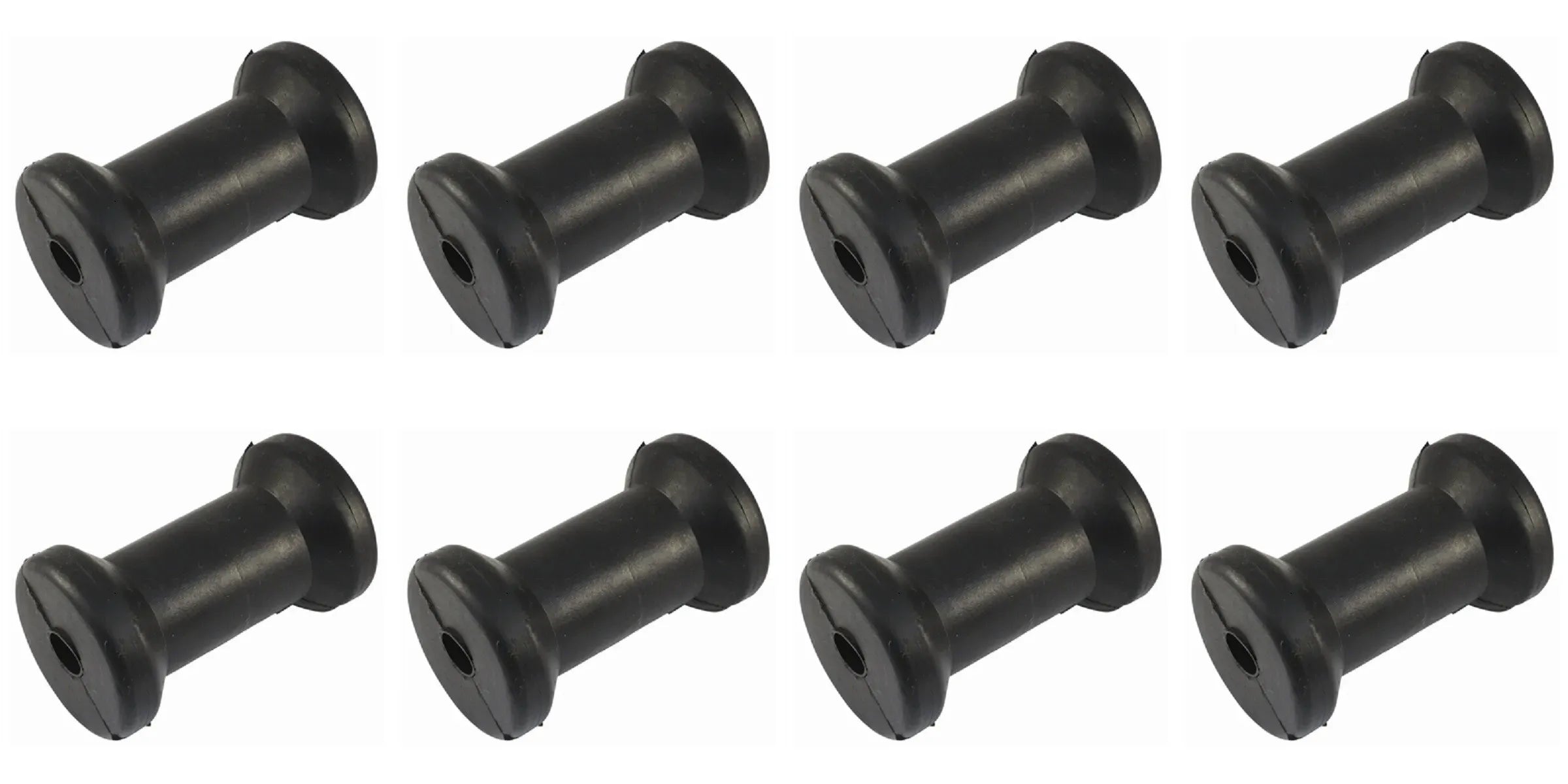 8-Pack Tough Guy Marpac 7-1875 5" Boat Trailer Spool Roller - Black Rubber, 5/8" Shaft