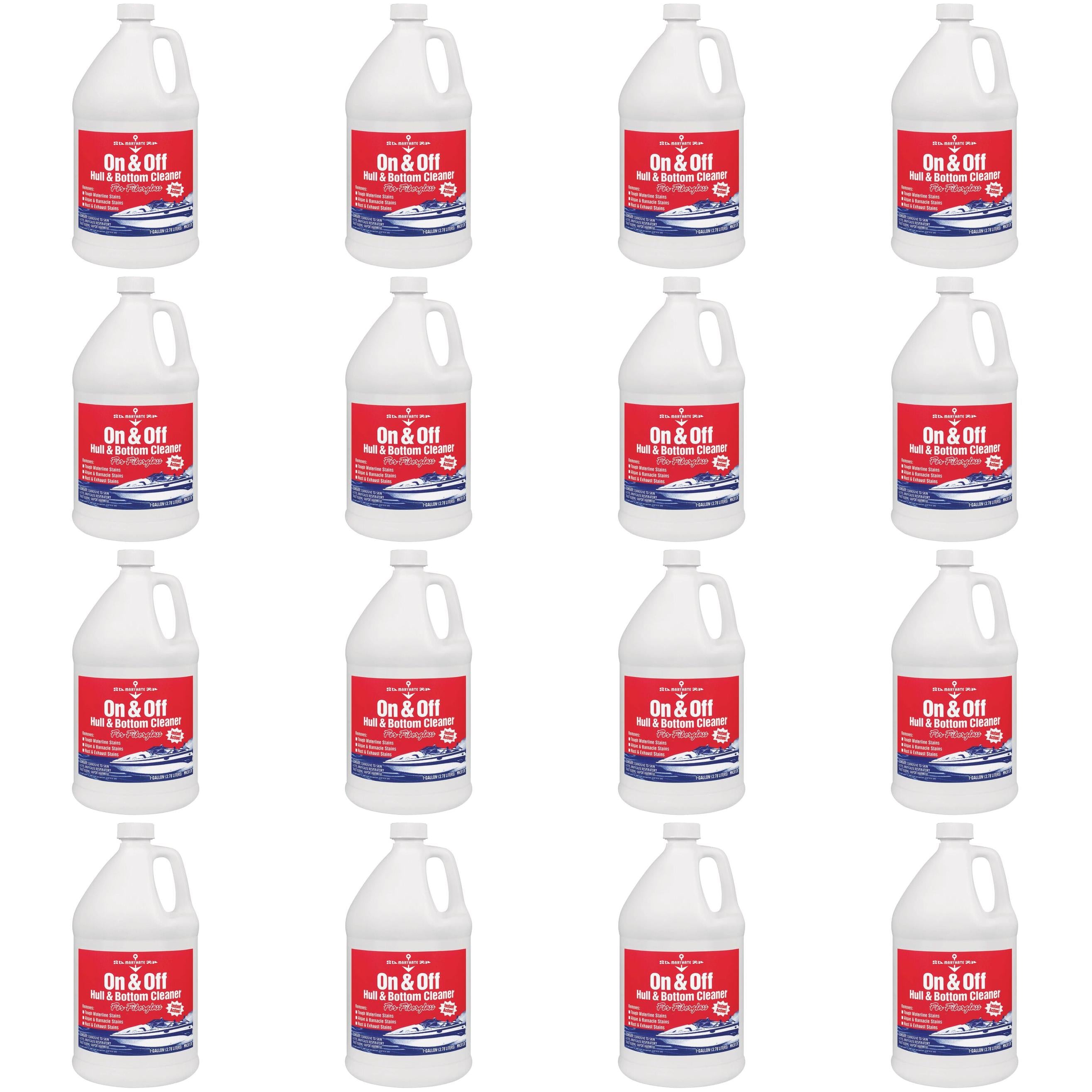 MaryKate On & Off Liquid Hull & Bottom Cleaner 1 Gal - 16-Pack Professional Hull Cleaner