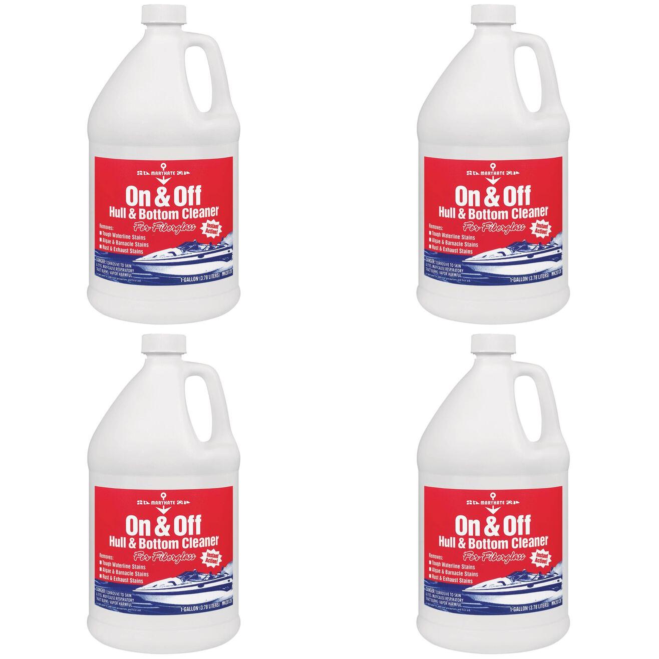 MaryKate On & Off Liquid Hull & Bottom Cleaner 1 Gal - 4-Pack Best Hull Cleaner