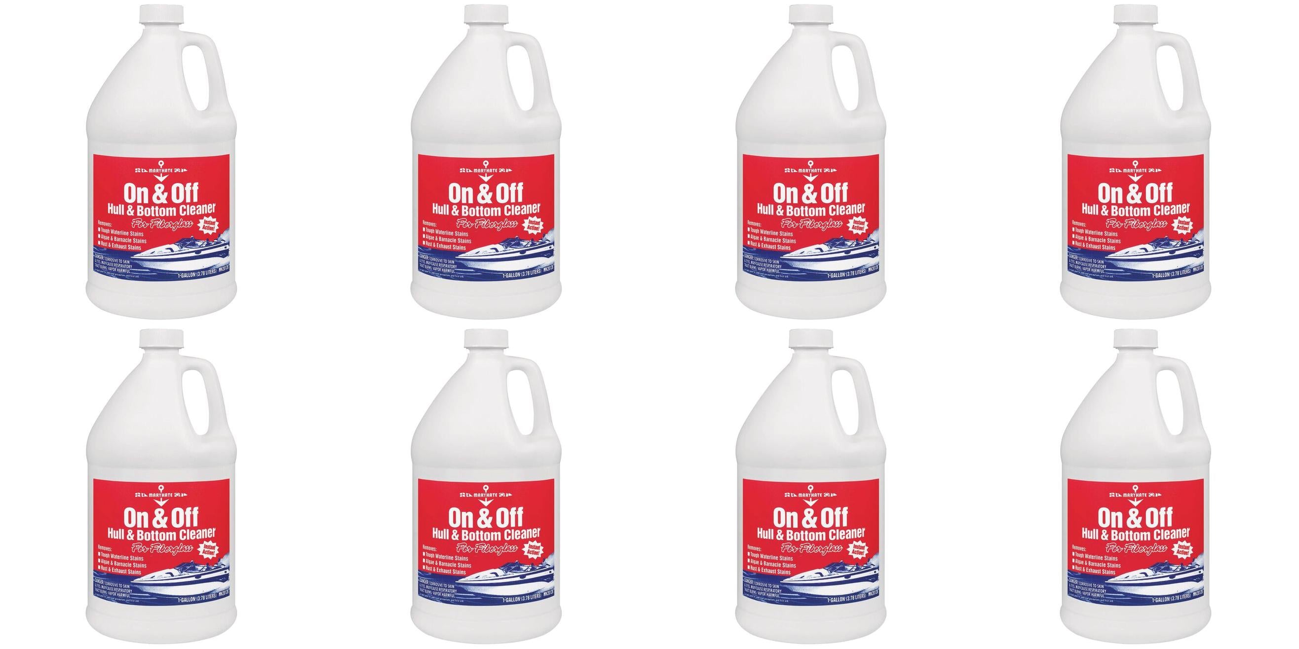 MaryKate On & Off Liquid Hull & Bottom Cleaner 1 Gal - 8-Pack Bulk Hull Cleaner