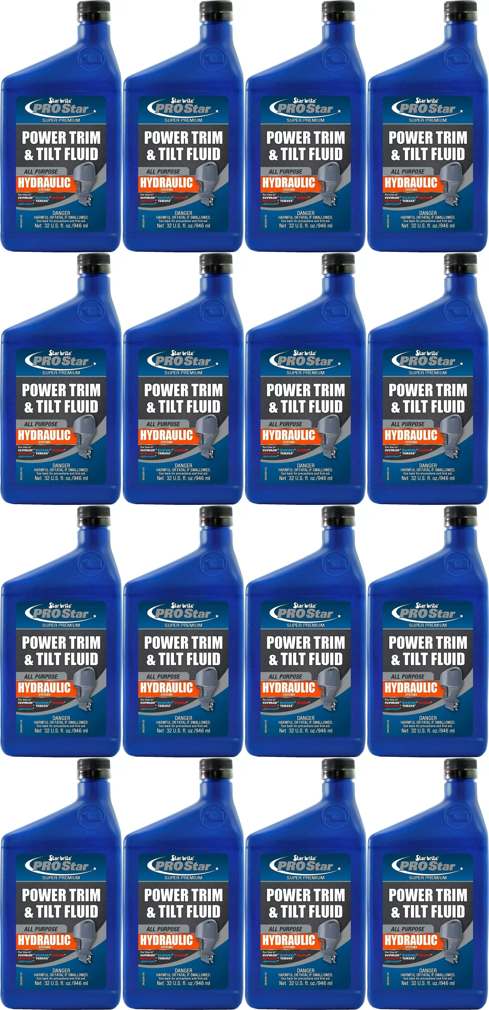 16-Pack Star Brite 28532 Power Trim and Tilt Fluid - 32 oz - Exceeds OEM Standards