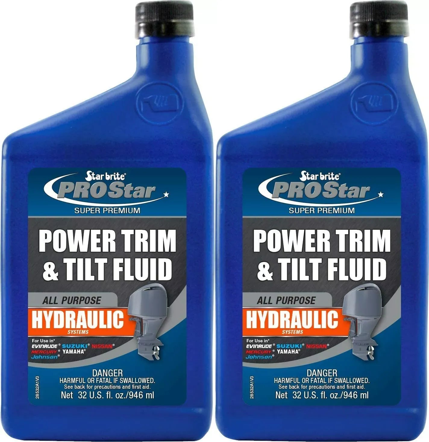 2-Pack Star Brite 28532 Power Trim and Tilt Fluid - 32 oz - Exceeds OEM Standards