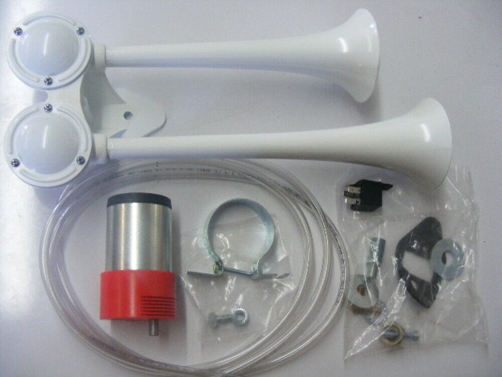 Fiamm 62350-12 Fultone Twin Air White Horn with 12V Compressor Kit