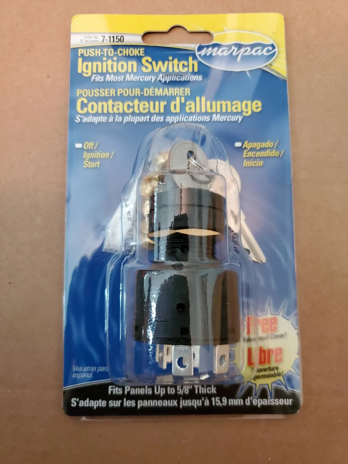 Boat Ignition Key Switch Push to Choke Mercury Outboard Off-On-Start 6 Terminals