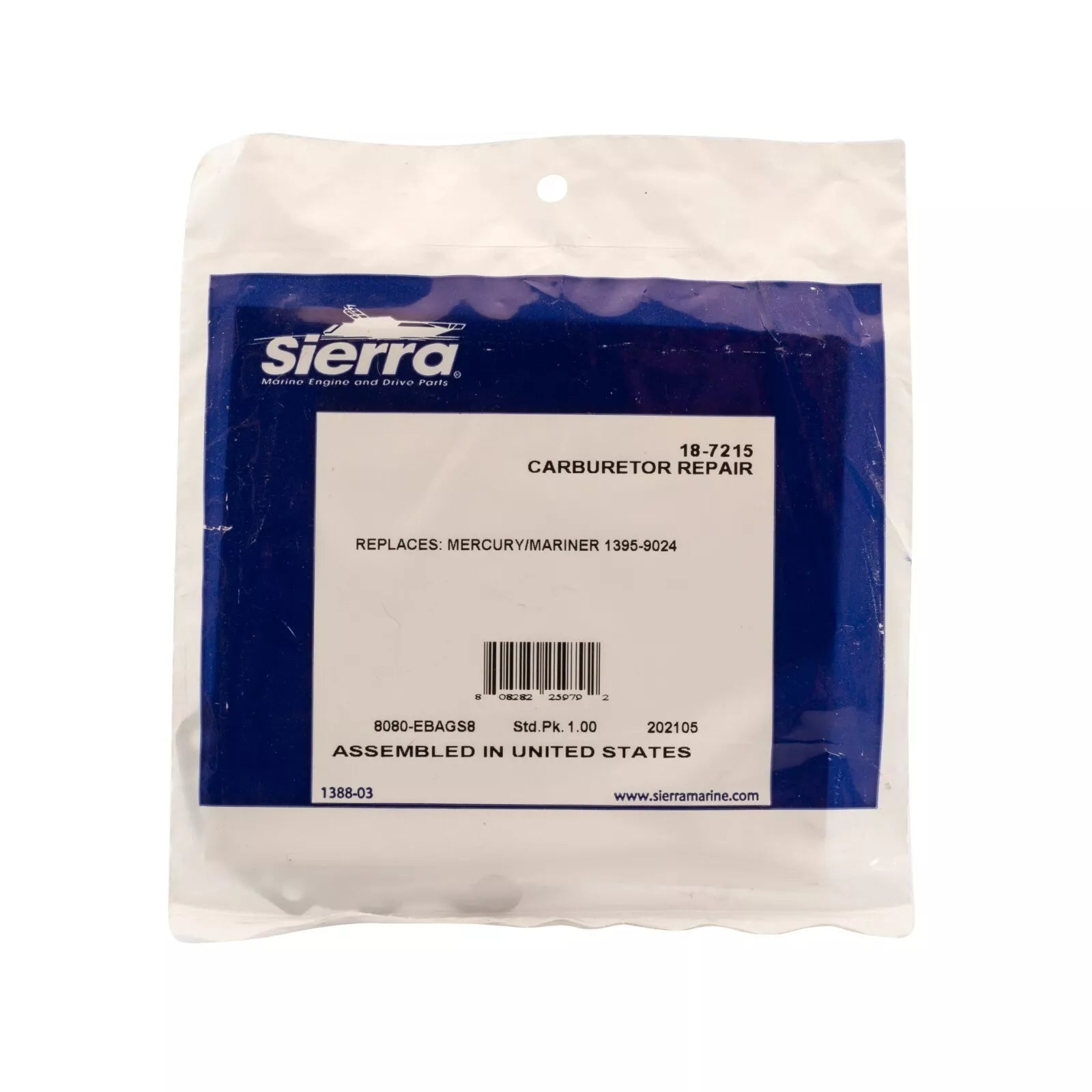 Mercury Sierra Carburetor Kit 18-7215 for 40HP 45HP 50HP Outboard - Replaces 1395-9024