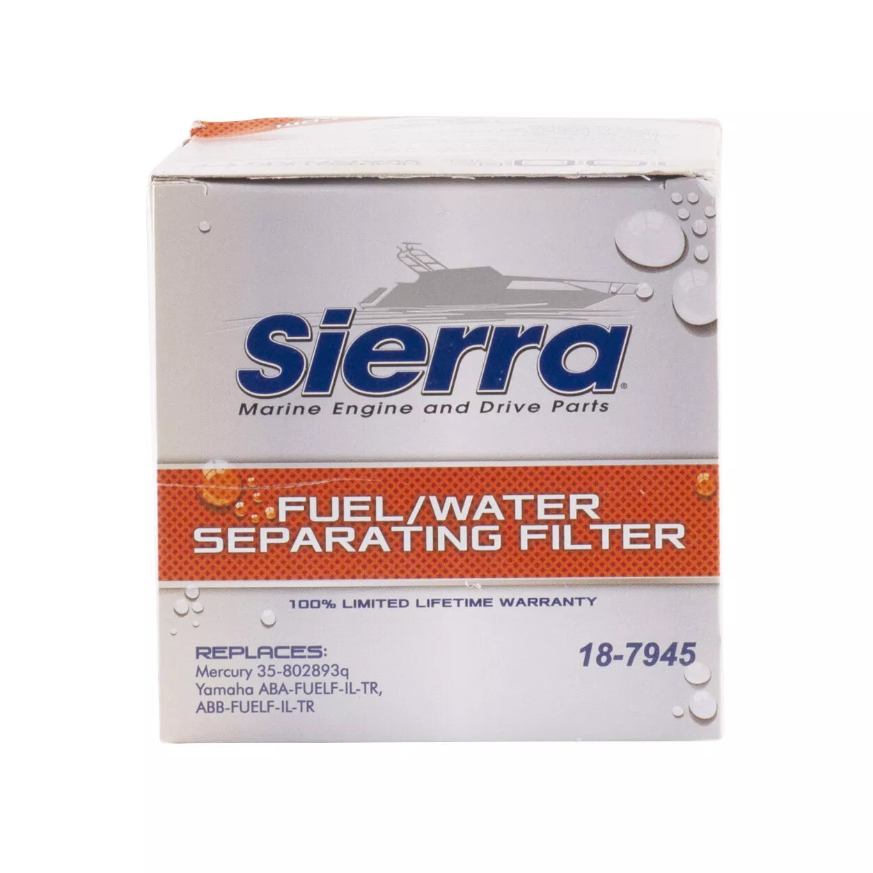 Sierra 18-7945 10 Micron Fuel Water Separator Filter - Replaces MerCruiser 35-807172