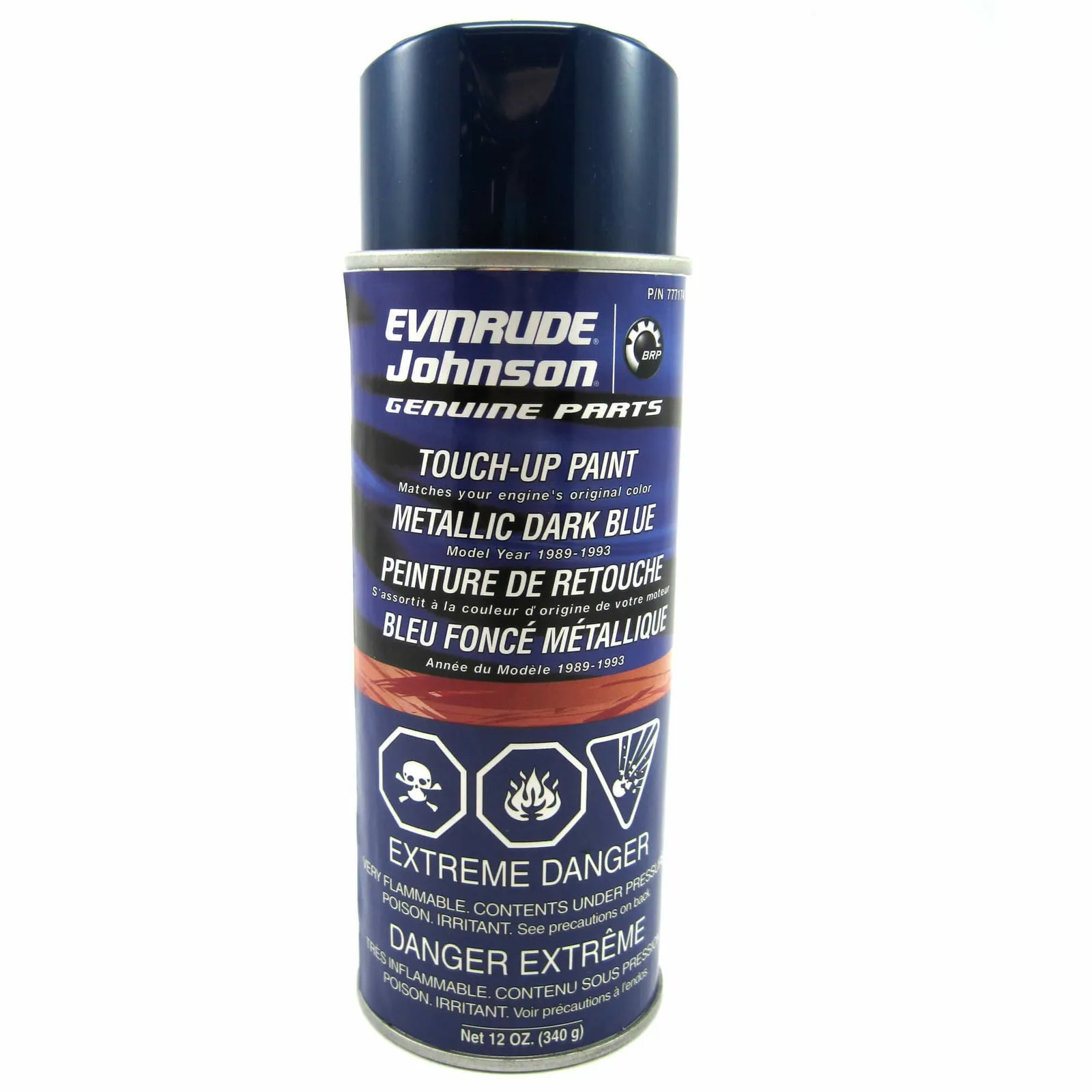 Johnson Evinrude 777174 Metallic Dark Blue Touch-Up Spray Paint | 1989-1993 | OEM 771229