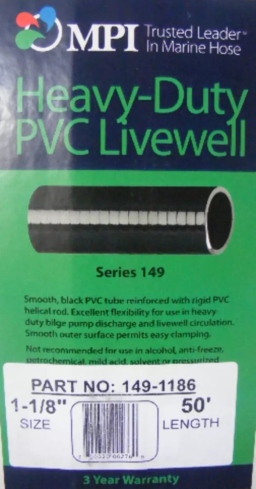 MPI 149-1186 Heavy Duty PVC Hose 1-1/8