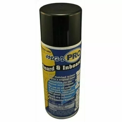 16-Pack Marpro Boat Marine Phantom Black Mercury Spray Paint | 12oz | Oil & Gasoline Resistant